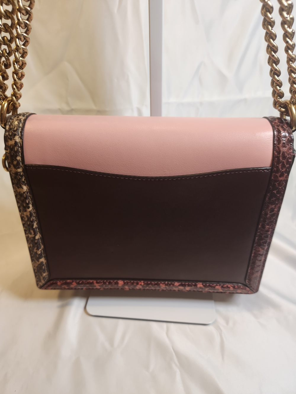 Coach x Jennifer Lopez Hutton Shoulder Bag in Colorblock with Genuine Snakeskin - Picture 4 of 11